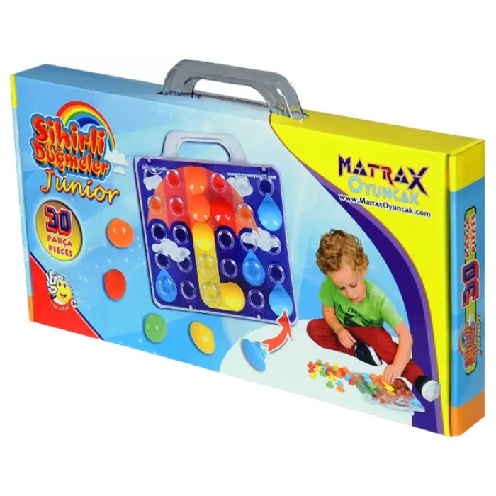 Junior Sihirli Düğmeler Oyunu - Oyuncak Sihir Düğmeler - Renkleri Yerine Yerleştirme Oyunu Resim Oyunu