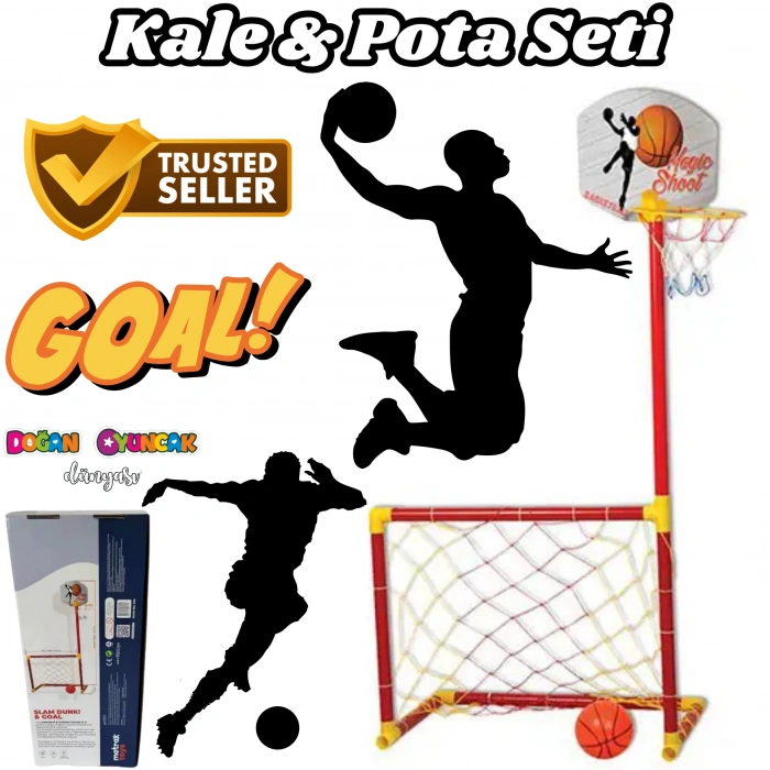 Kale ve Pota Seti - Futbol Kalesi ve Basketbol Potası Oyunu - Basket Atma Oyunu Basketbol Maçı - Futbol Kale Maçı