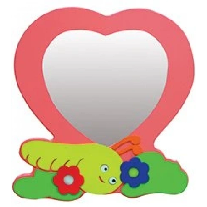 Kalpli Lavabo Aynası - Anaokulu Lavabo Aynası - Ahşap Ayna - Okul İçin Ayna