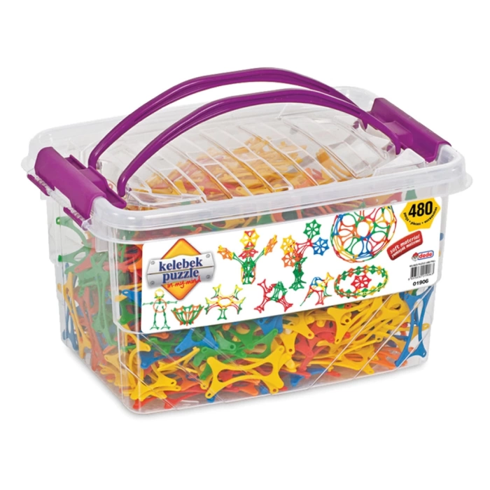 Kelebek Puzzle Lego (480 Parça) - Kelebek Lego - Kelebek Bloklar - 3D Legolar Oyuncak