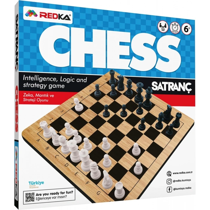 Klasik Ahşap Satranç Oyunu - Akıl ve Zeka Oyunu - Satranç Oyunu - Redka Satranç Oyunu - Strateji Oyunu