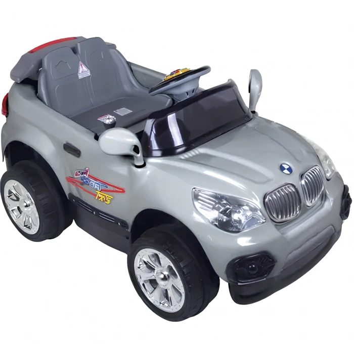 Kumandalı Mini Cooper Akülü Araba Gri - Kumandalı 12 Volt Tek Kişilik Akülü Araba Akülü JEEP - Turbo Coupe Akülü Araba