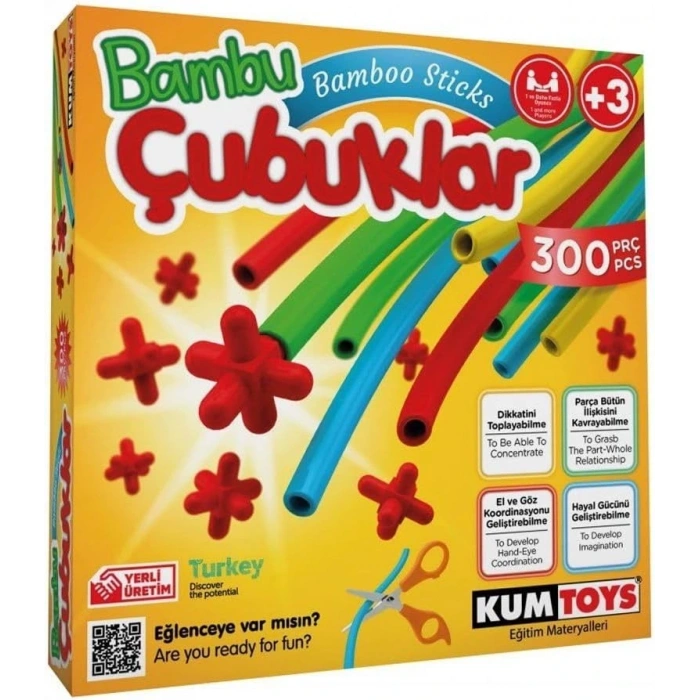Kumtoys Bambu Çubuklar - Lego Setleri - Borular Lego - Plastik Çubuklar