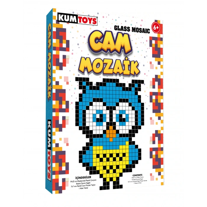 KumToys Cam Mozaik Sanatı - Sanat Seti - Taş Sanat Setleri - Maket Yapımı Mozaik Seti