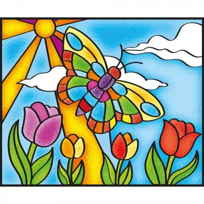 Kumtoys Cam Vitray Boyama Seti - Sanat Seti - Boyama Setleri - Cam Boyama Seti