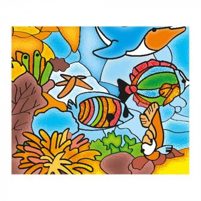 Kumtoys Cam Vitray Boyama Seti - Sanat Seti - Boyama Setleri - Cam Boyama Seti