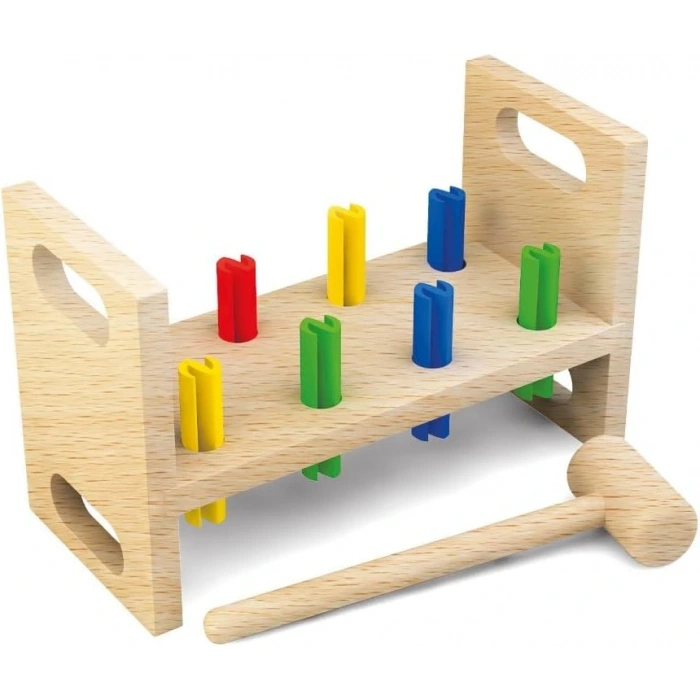 Kumtoys Tak Çak Tamir Seti - Tamir Setleri - Ahşap Tamir Seti Vurmalı Oyuncak