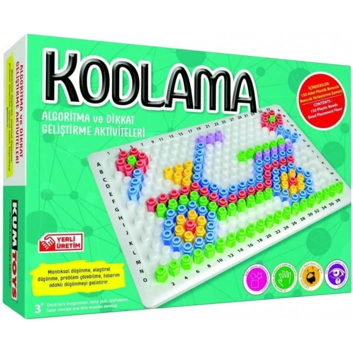 Kumtoys Kodlama Oyunu - Kordinat Oyunu - Bulmaca Yapımı - Kodlama Resim Oyunu