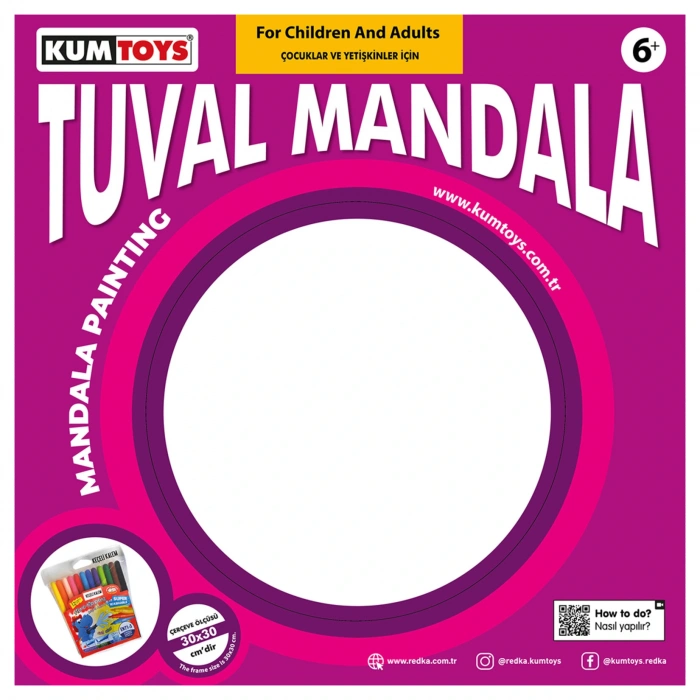 Kumtoys Tuval Mandala - Sanat Seti - Tuval Setleri - Tuval Boyama Mandal Seti