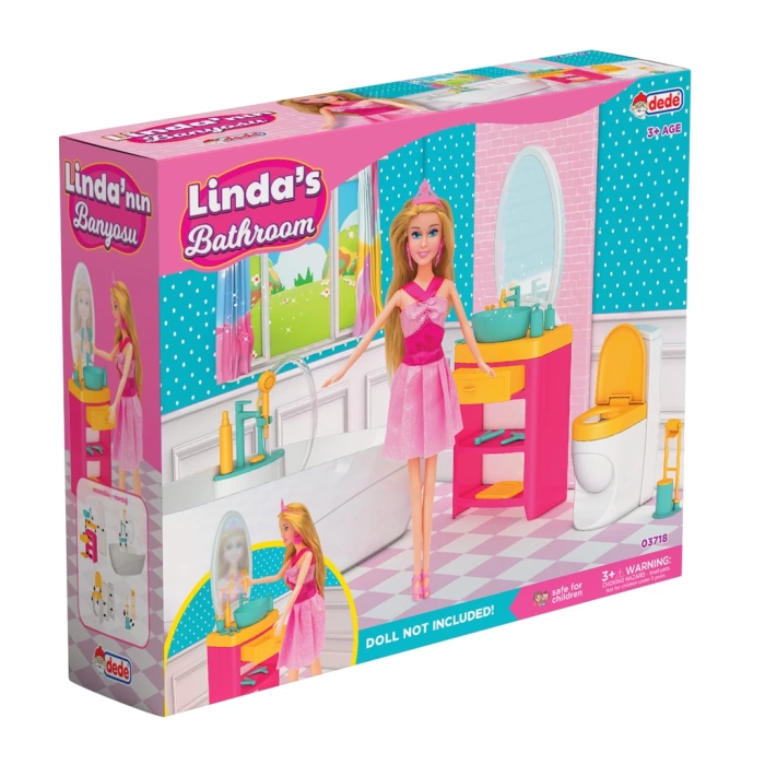 Lindanın Banyosu - Muhteşem Banyo Oyuncak - Eğlenceli Banyo Seti - Barbie Banyo Seti