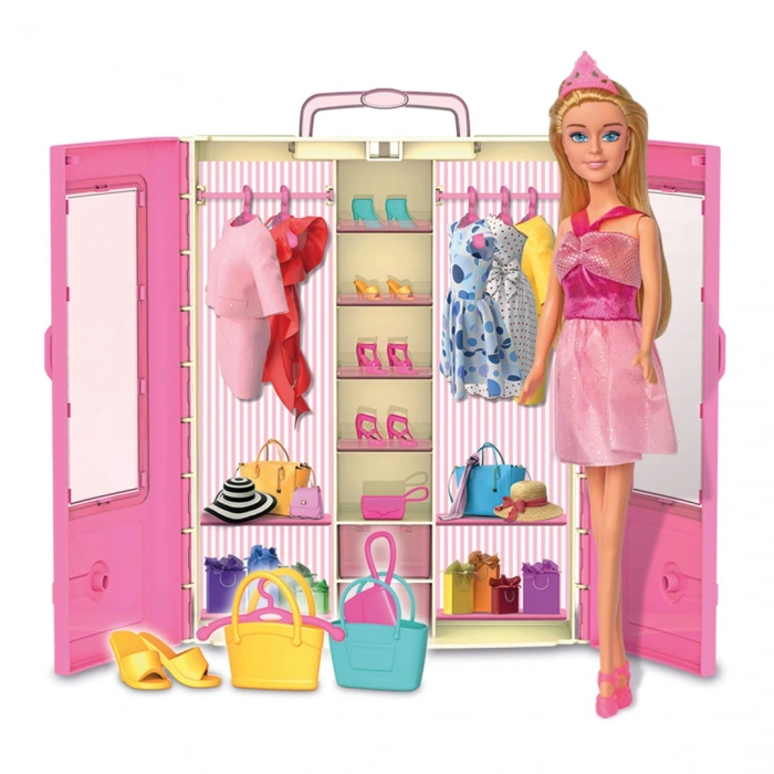 Lindanın Bebekli Gardırobu - Barbie Dolap - Barbie Giysi Dolabı - Barbie Gardırop - Gardrop