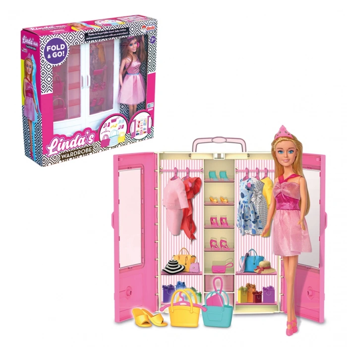 Lindanın Bebekli Gardırobu - Barbie Dolap - Barbie Giysi Dolabı - Barbie Gardırop - Gardrop