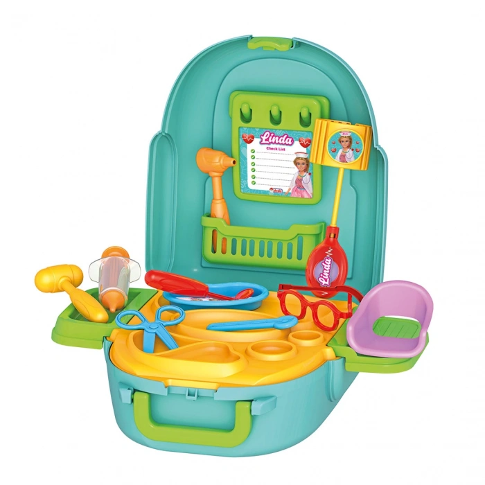 Lindanın Doktor Set Sırt Çantası - Doktor Setleri - Doktor Oyuncak Seti - Doktor Gereçleri