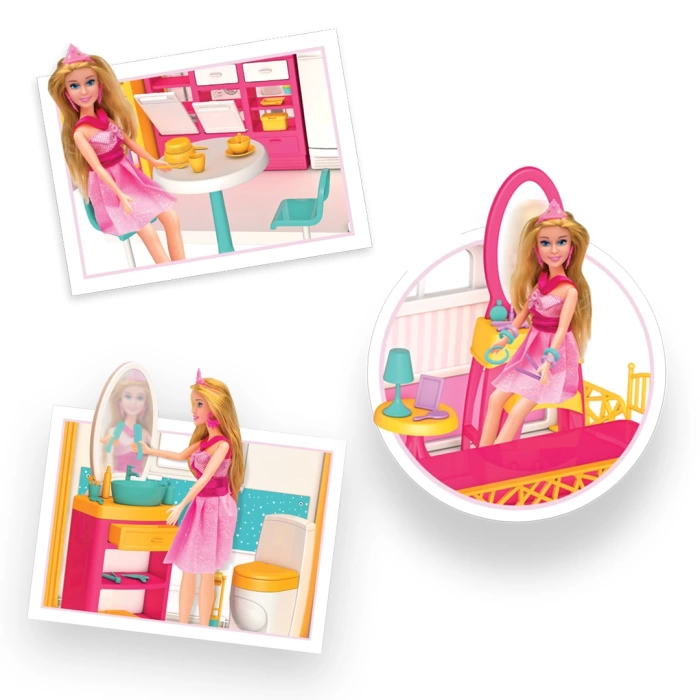 Lindanın Düşler Evi - Ev Oyuncak - Lindanın Düşler Ev Seti - Barbie Ev Seti