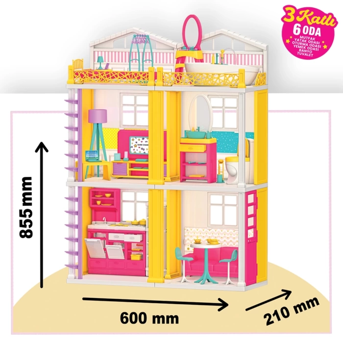 Lindanın Düşler Evi - Ev Oyuncak - Lindanın Düşler Ev Seti - Barbie Ev Seti