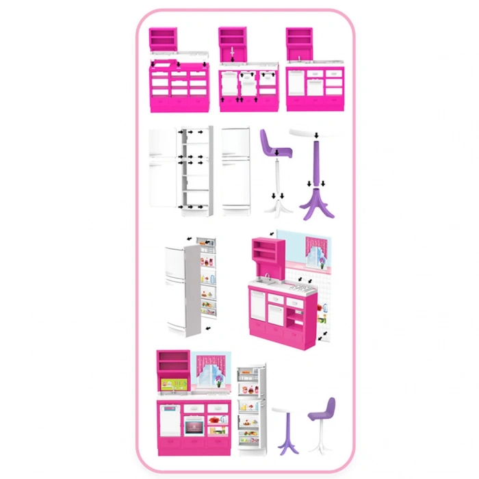 Lindanın Hamur Mutfağı - Mutfak Oyuncak - Mutfak Seti - Barbie Mutfak Seti