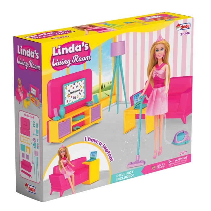 Lindanın Oturma Odası - Oturma Odası Oyuncak - Oturma Odası Seti - Barbie Oturma Odası