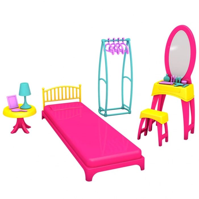 Lindanın Yatak Odası - Yatak Odası Oyuncak - Yatak Odası Seti - Barbie Yatak Odası
