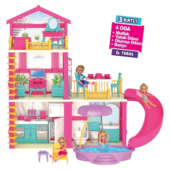 Lolanın Tatil Evi - Ev Oyuncak - Lolanın Tatil Ev Seti - Barbie Ev Seti
