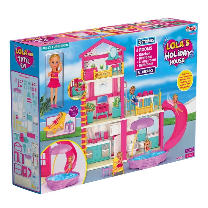 Lolanın Tatil Evi - Ev Oyuncak - Lolanın Tatil Ev Seti - Barbie Ev Seti
