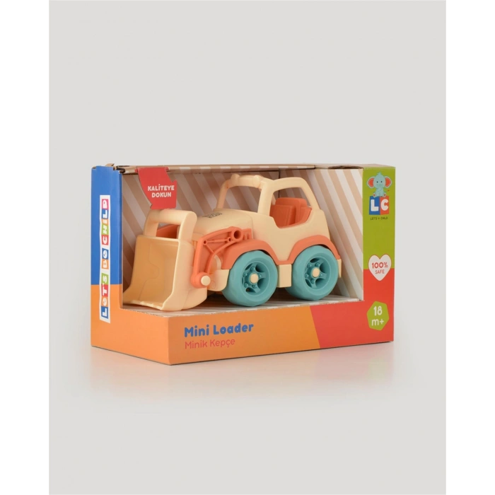 Lüx Bej Minik Kepçe - Plastik Kepçe - Kırılmaz Oyuncak - Kırılmaz Kepçe Dozer - Kepçe Dozer Setleri