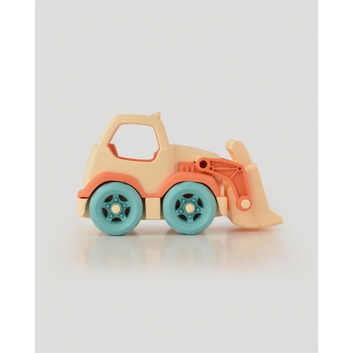 Lüx Bej Minik Kepçe - Plastik Kepçe - Kırılmaz Oyuncak - Kırılmaz Kepçe Dozer - Kepçe Dozer Setleri