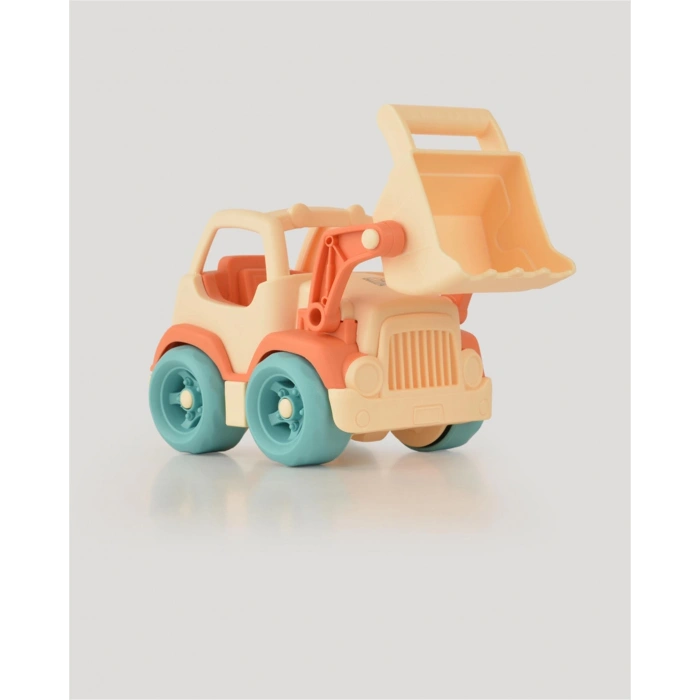 Lüx Bej Minik Kepçe - Plastik Kepçe - Kırılmaz Oyuncak - Kırılmaz Kepçe Dozer - Kepçe Dozer Setleri