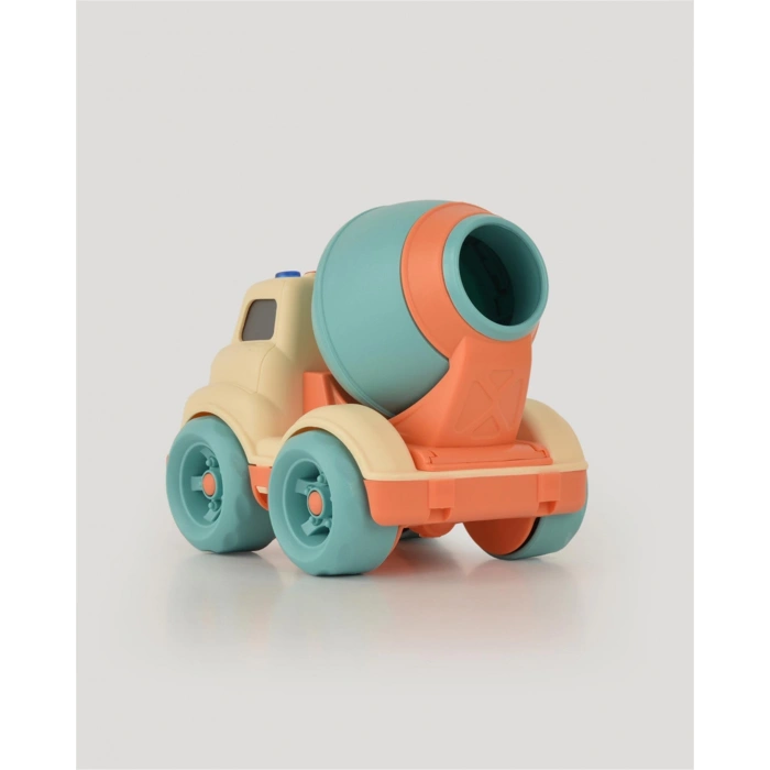 Lüx Bej Sesli Ve Işıklı Minik Mikser - Plastik Mikser - Kırılmaz Oyuncak - Kırılmaz Çimento Mikser - Çimento Arabası