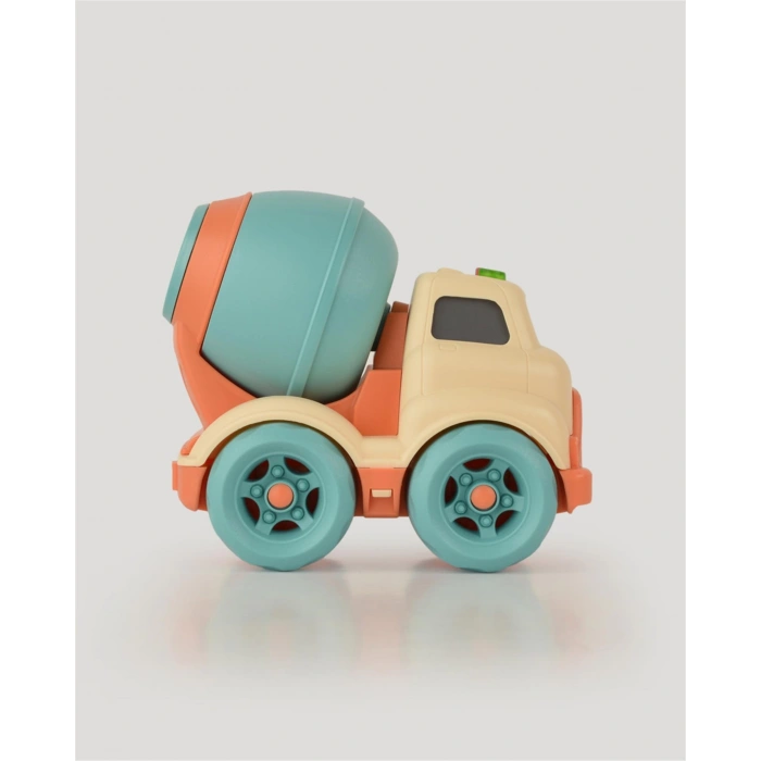 Lüx Bej Sesli Ve Işıklı Minik Mikser - Plastik Mikser - Kırılmaz Oyuncak - Kırılmaz Çimento Mikser - Çimento Arabası