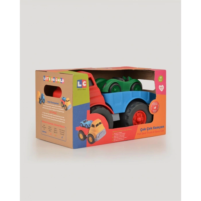 Lüx Kırmızı Büyük Çekici Kamyon - Plastik Çekici - Kırılmaz Oyuncak - Kırılmaz Çekici - Çekici Oyuncakları - Çekici Setleri