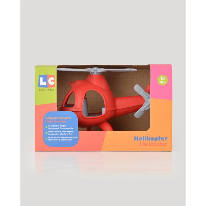 Lüx Kırmızı Büyük Helikopter - Plastik Helikopter - Kırılmaz Oyuncak - Kırılmaz Helikopter - Helikopter Oyuncakları - Helikopter Setleri