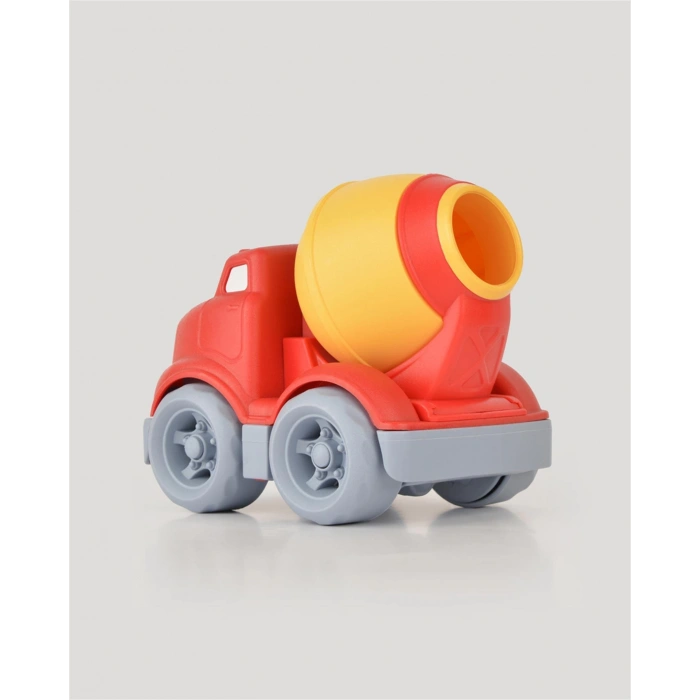 Lüx Kırmızı Minik Mikser - Plastik Mikser - Kırılmaz Oyuncak - Kırılmaz Çimenyo Kamyon - Çimento Arabası Mikser