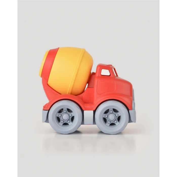 Lüx Kırmızı Minik Mikser - Plastik Mikser - Kırılmaz Oyuncak - Kırılmaz Çimenyo Kamyon - Çimento Arabası Mikser