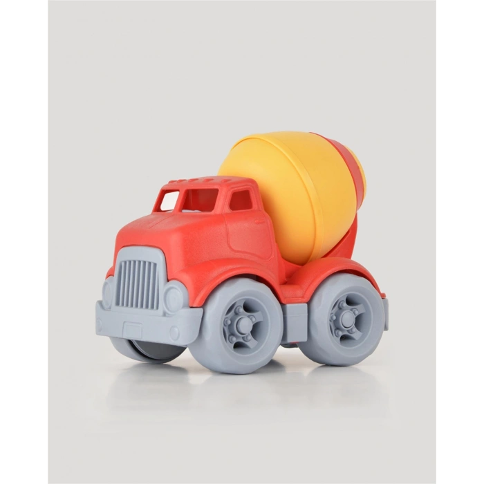 Lüx Kırmızı Minik Mikser - Plastik Mikser - Kırılmaz Oyuncak - Kırılmaz Çimenyo Kamyon - Çimento Arabası Mikser