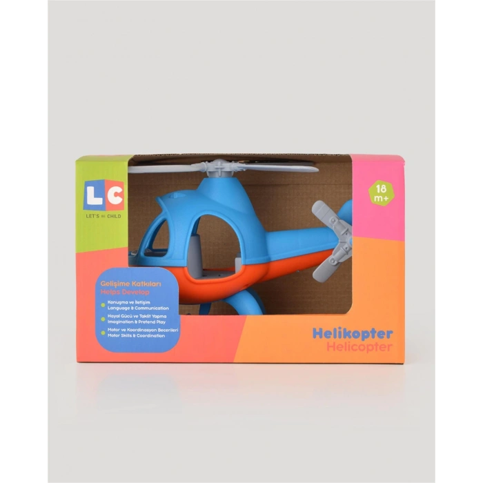 Lüx Mavi Büyük Helikopter - Plastik Helikopter - Kırılmaz Oyuncak - Kırılmaz Helikopter - Helikopter Oyuncakları - Helikopter Setleri