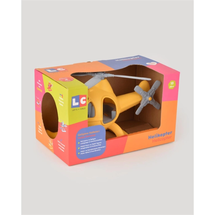 Lüx Sarı Büyük Helikopter - Plastik Helikopter - Kırılmaz Oyuncak - Kırılmaz Helikopter - Helikopter Oyuncakları - Helikopter Setleri
