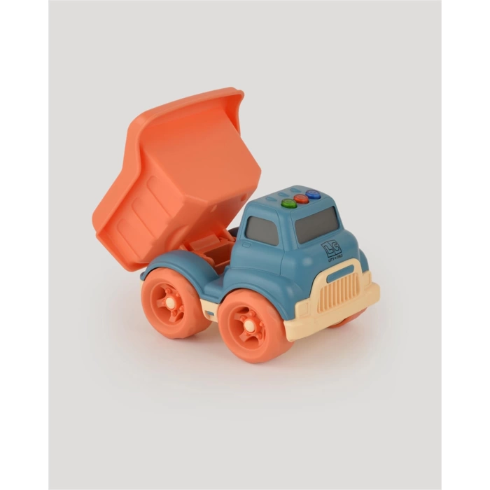 Lüx Turkuaz Sesli ve Işıklı Minik Kamyon - Plastik Kamyon - Kırılmaz Oyuncak - Kırılmaz Kamyon - Işıklı Sesli Kamyon