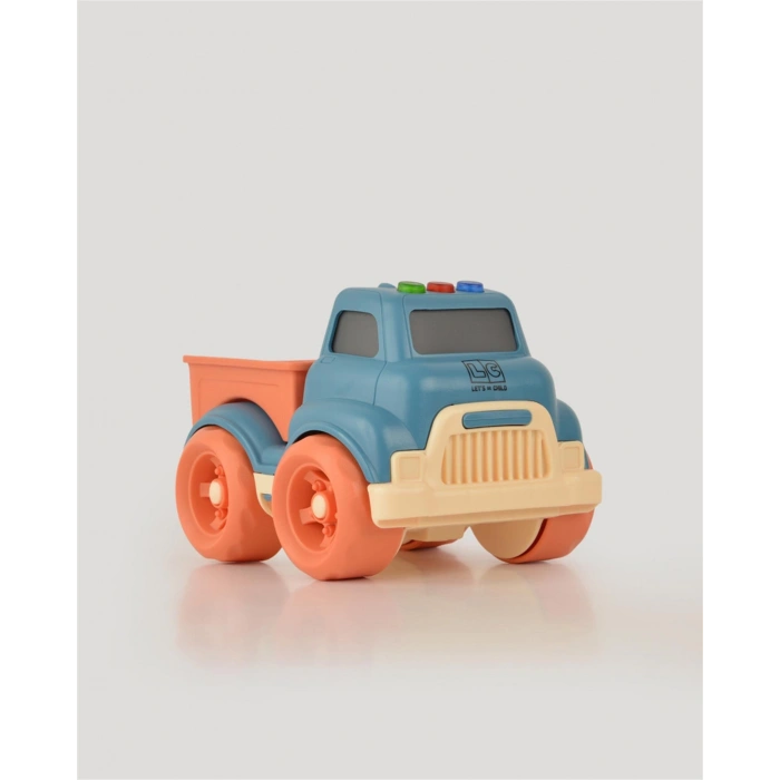 Lüx Turkuaz Sesli ve Işıklı Minik Pikap - Plastik Kamyon - Kırılmaz Oyuncak - Kırılmaz Pikap - Işıklı Sesli Pikap