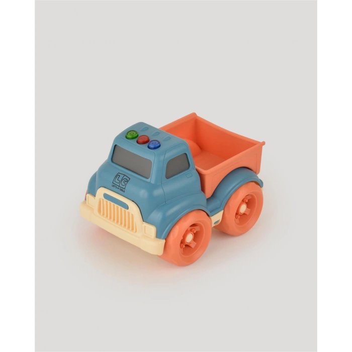 Lüx Turkuaz Sesli ve Işıklı Minik Pikap - Plastik Kamyon - Kırılmaz Oyuncak - Kırılmaz Pikap - Işıklı Sesli Pikap