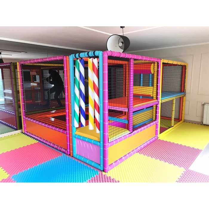 Mag Kaydıraklı Oyun Havuzu ve Trambolin - Sünger Soft Play Top Havuzu Çocuk Oyun Alanı