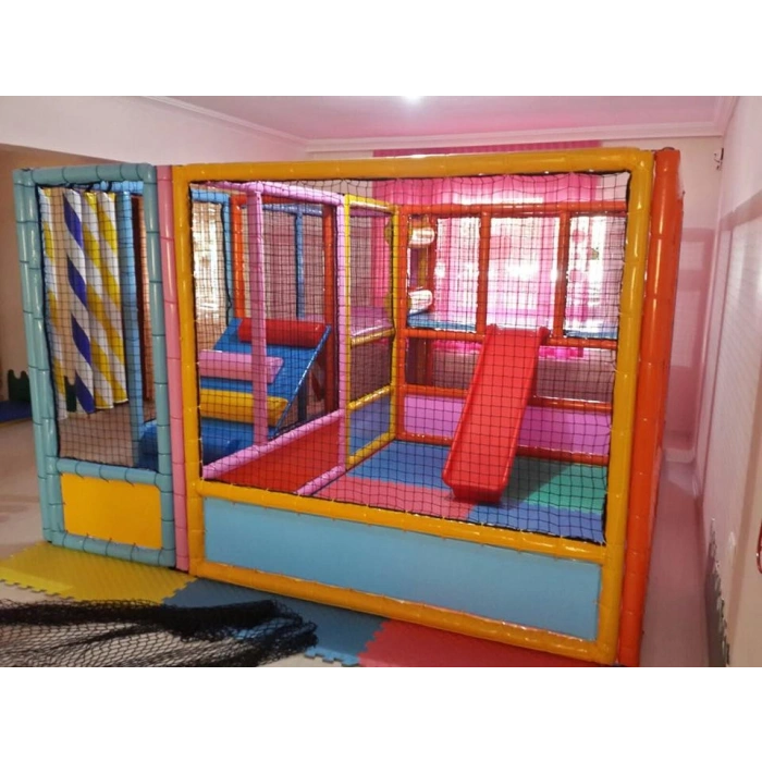 Tırmıklı Oyun Havuzu ve Trambolin - Sünger Soft Play Top Havuzu Çocuk Oyun Alanı