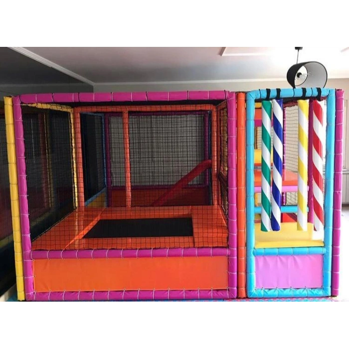 Mag Kaydıraklı Oyun Havuzu ve Trambolin - Sünger Soft Play Top Havuzu Çocuk Oyun Alanı