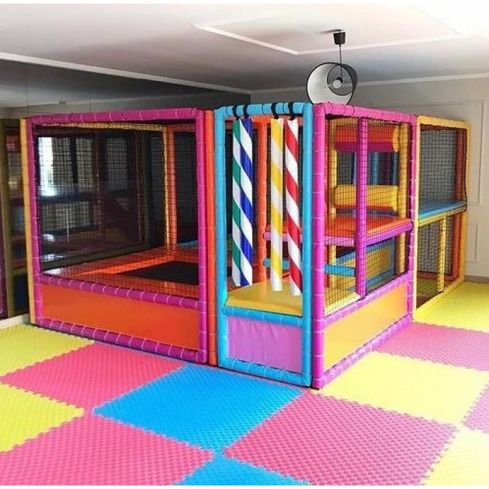 Mag Kaydıraklı Oyun Havuzu ve Trambolin - Sünger Soft Play Top Havuzu Çocuk Oyun Alanı