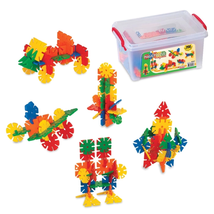 Magic Puzzle Lego (200 Parça) - Sihirli Puzzle- Küçük Bloklar - Sihirli Legolar Oyuncak