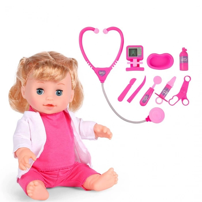 Maide Doktor Bebek - Türkçe Konuşan Maide Et Bebek - Konuşan Bebek - Maide Bebek - Hemşire Et Bebek - Sarışın