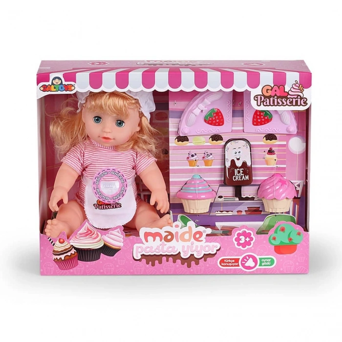 Maide Pasta Yiyor - Türkçe Konuşan Maide Et Bebek - Konuşan Bebek - Maide Bebek - Maide Pasta Bebek - Sarışın