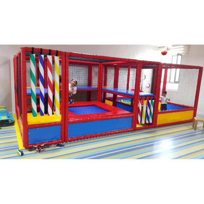 Mega Akrobatik Oyun Havuzu ve Trambolin - Sünger Soft Play Top Havuzu Çocuk Oyun Alanı