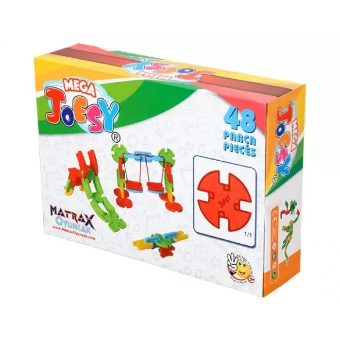 Mega Joesy Eğitici Blok Oyunu 48 Parça - Oyuncak Lego Seti - Birbirine Geçmeli STEM Lego Seti - Eğitici Oyuncak