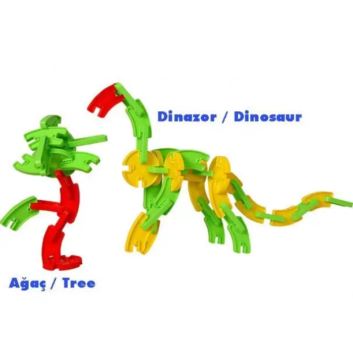 Mega Joesy Eğitici Blok Oyunu 48 Parça - Oyuncak Lego Seti - Birbirine Geçmeli STEM Lego Seti - Eğitici Oyuncak