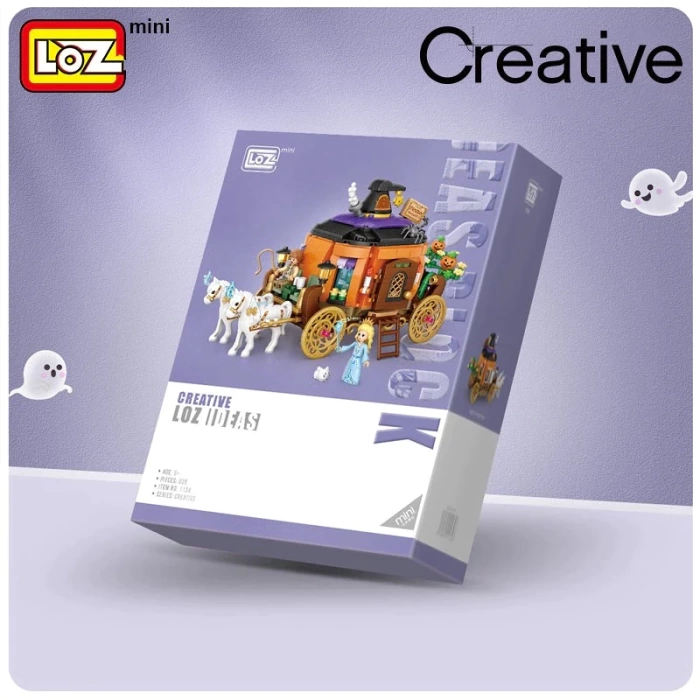 Mikro Blok Balkabağı Arabası 839 Parça - Lego Setleri - Loz Mini Lego - Araba Lego - Loz Lego - Mikro Bloklar